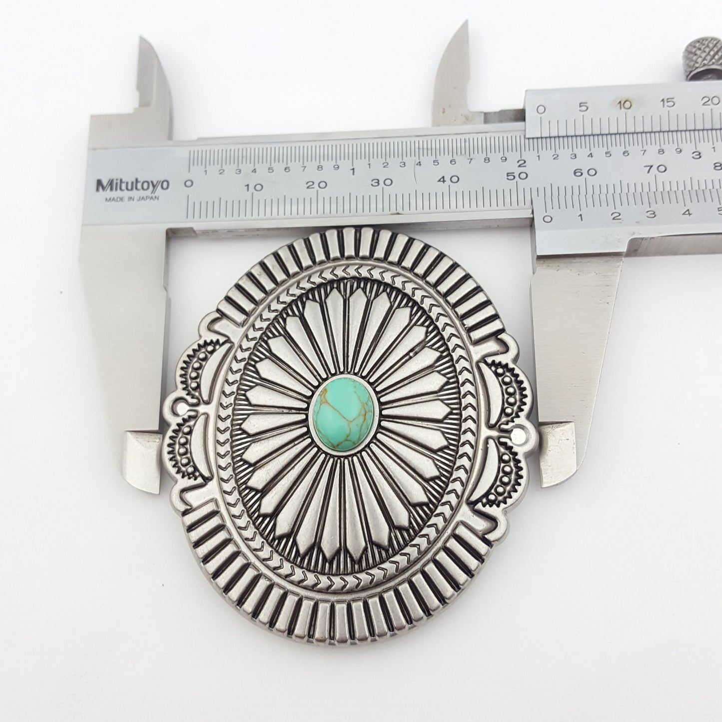 Concho: Pack of 2 pieces of trendy oval western conchos with stone