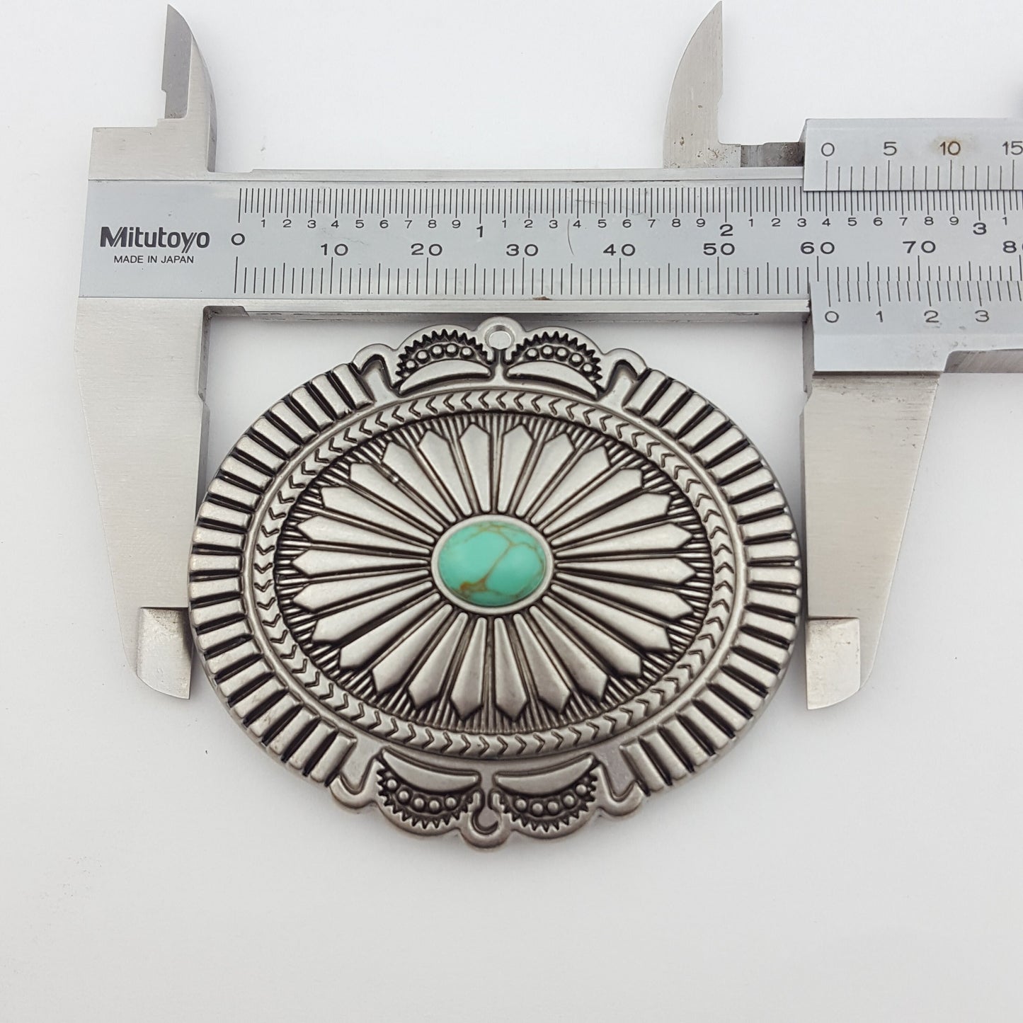 Concho: Pack of 2 pieces of trendy oval western conchos with stone