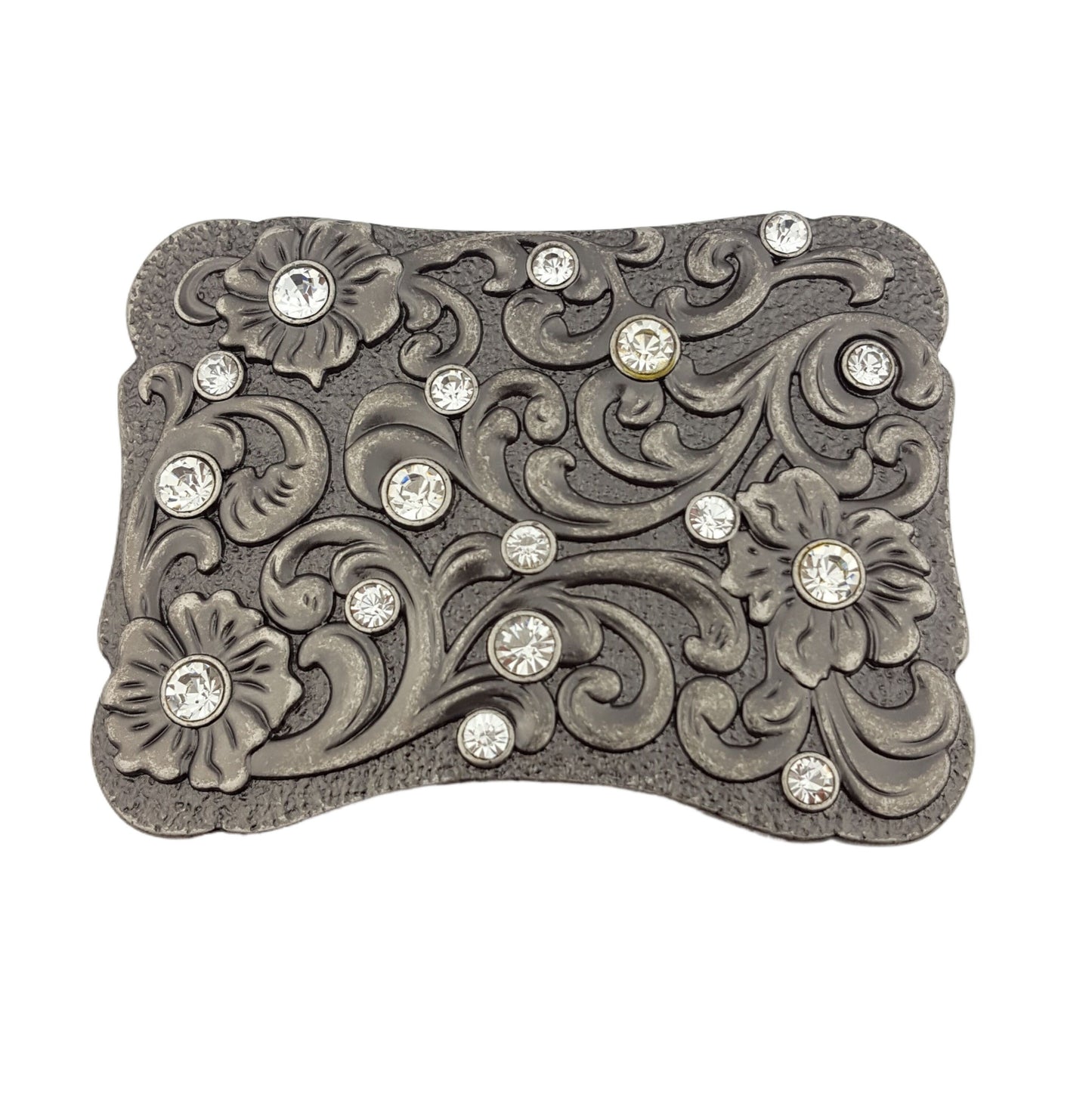 Buckle Sale: Western Crystal Buckle with Floral Pattern