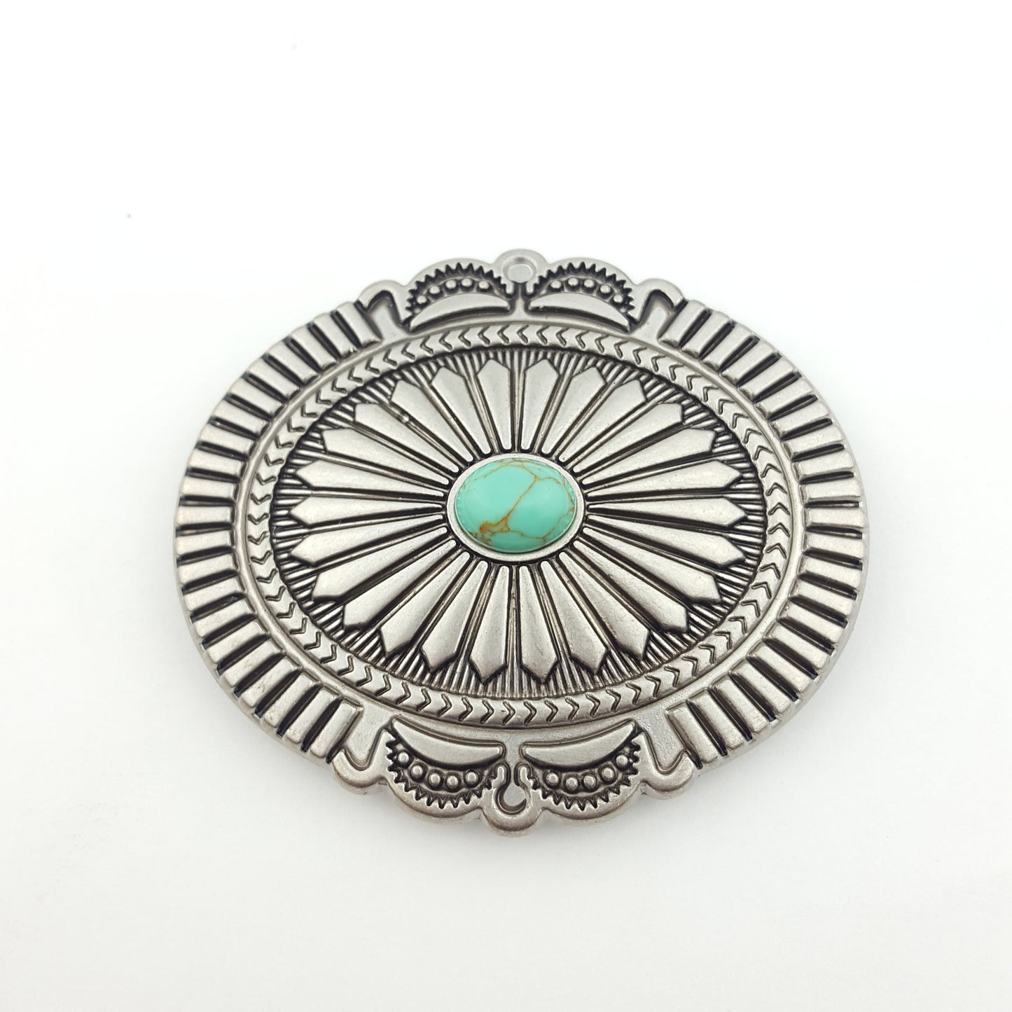 Concho: Pack of 2 pieces of trendy oval western conchos with stone