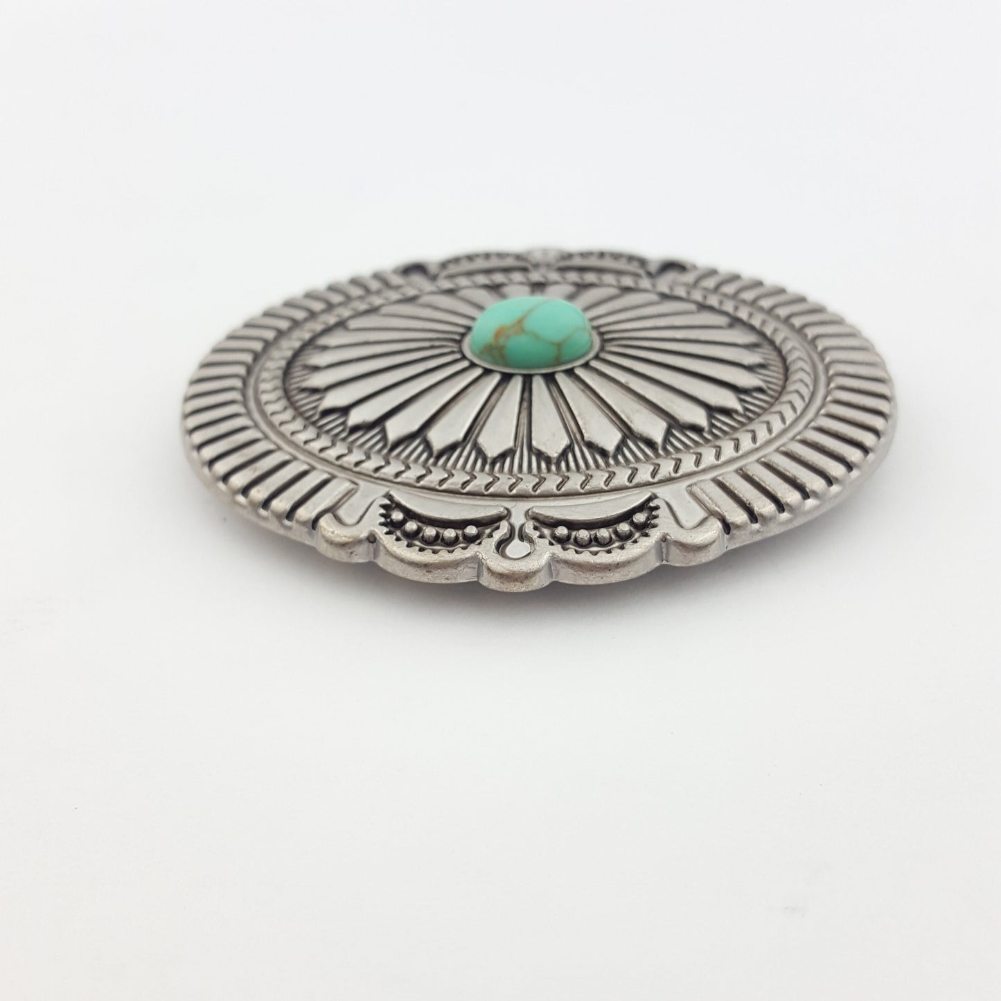 Concho: Pack of 2 pieces of trendy oval western conchos with stone