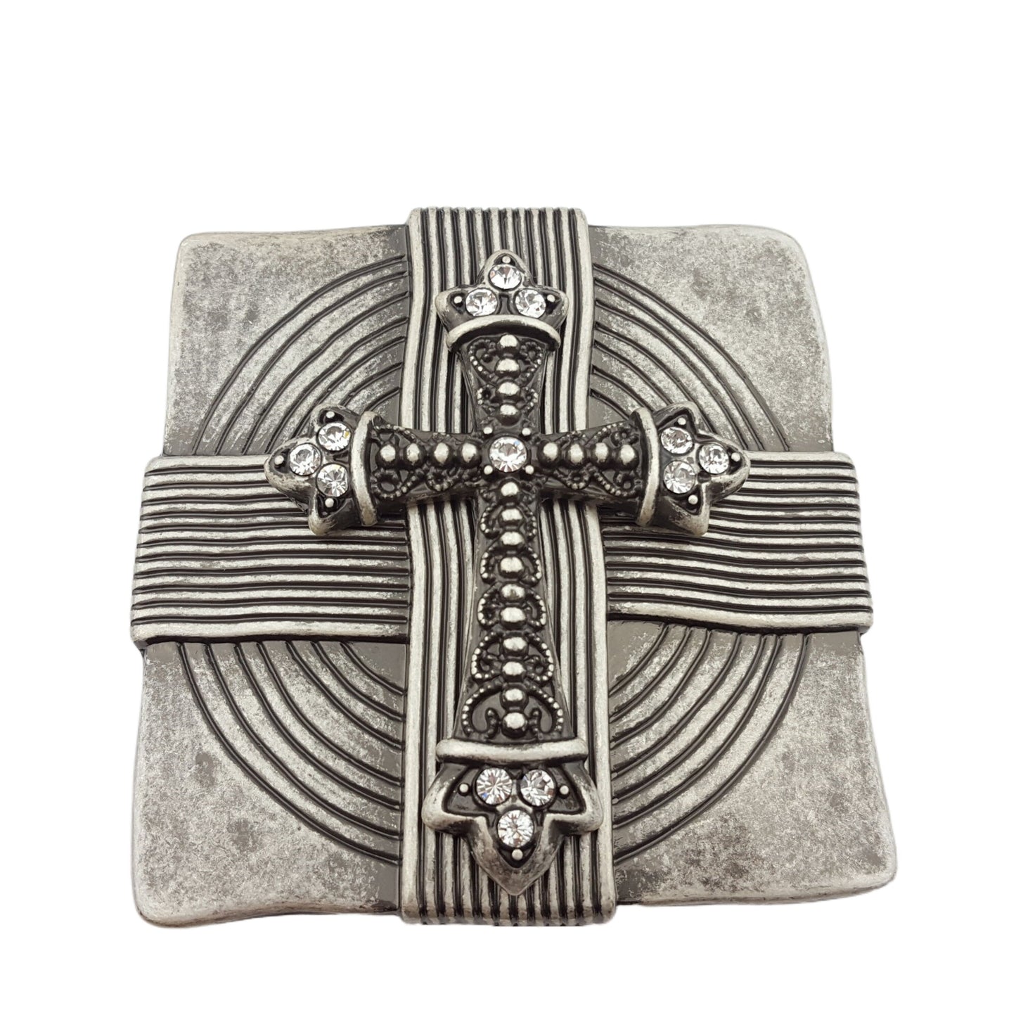 Buckle Sale: Crystal Cross buckle on a Square Plaque