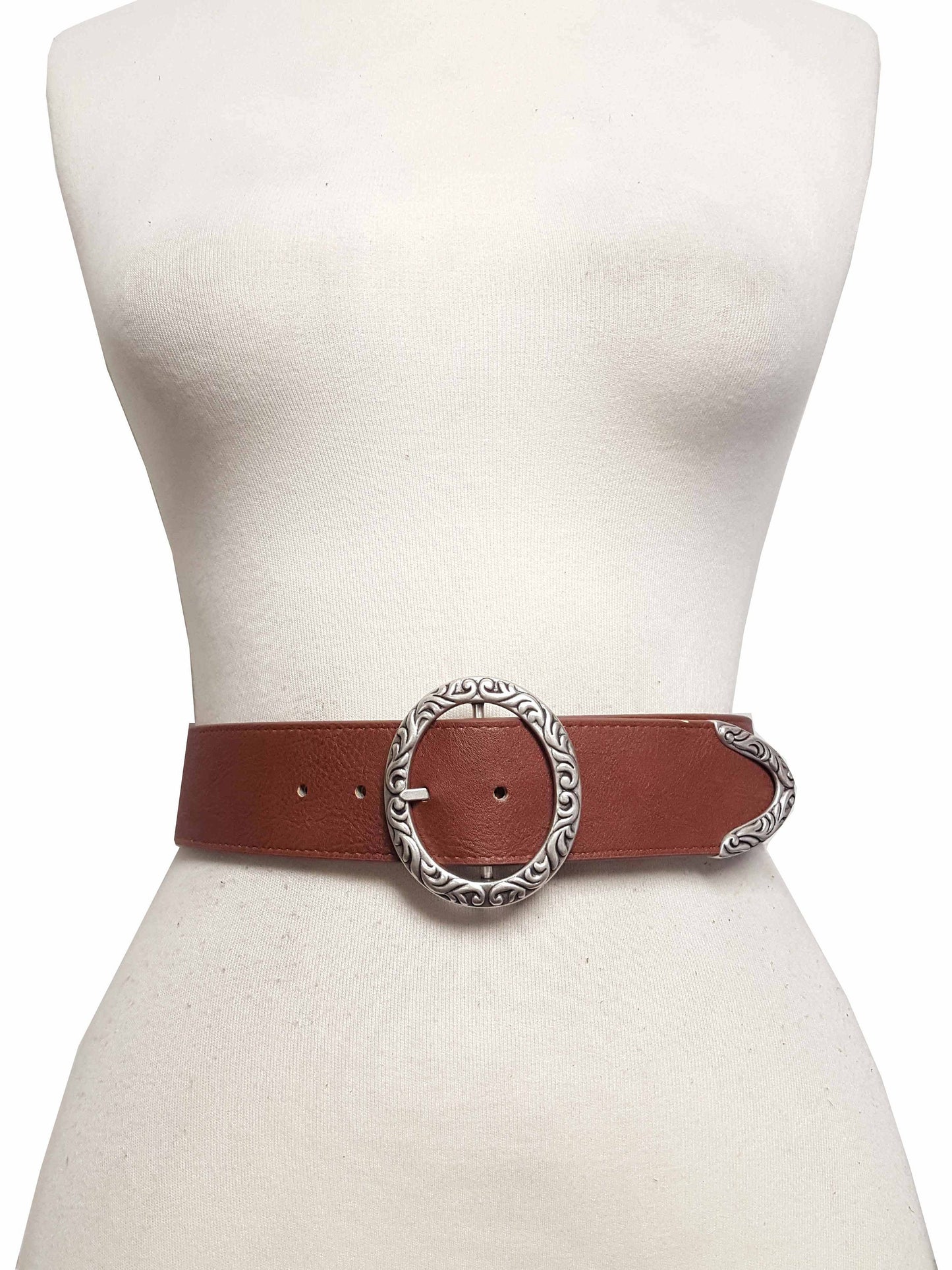 Belt: Western Waist Belt w. Oval Buckle and Tip set