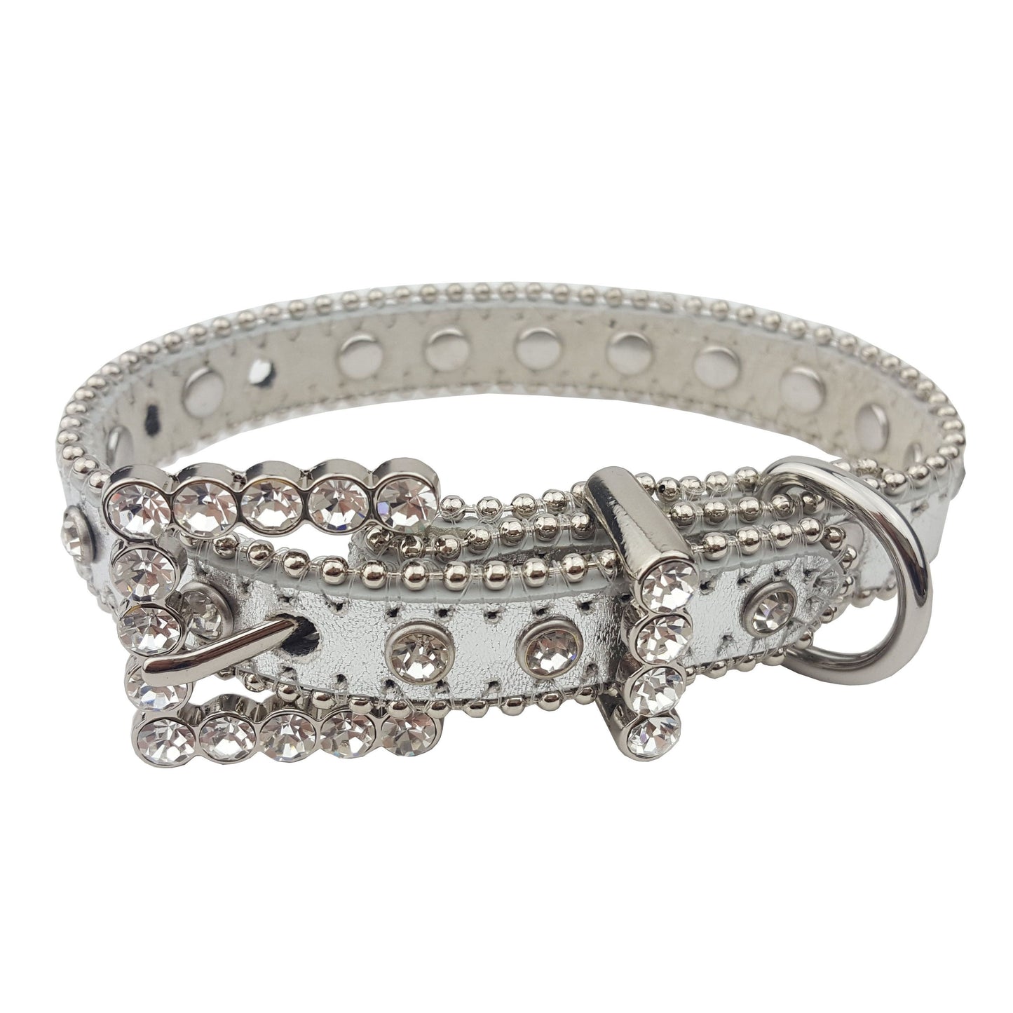 Collar: Skinny width Crystal Collar for Petite Small Breed