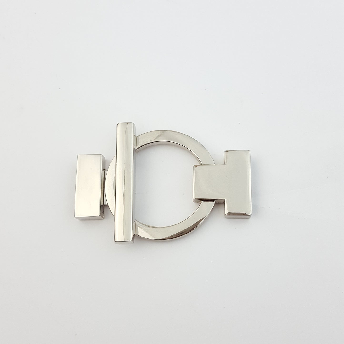 Buckle Sale: Shiny Silver Ring and Bar Closure set