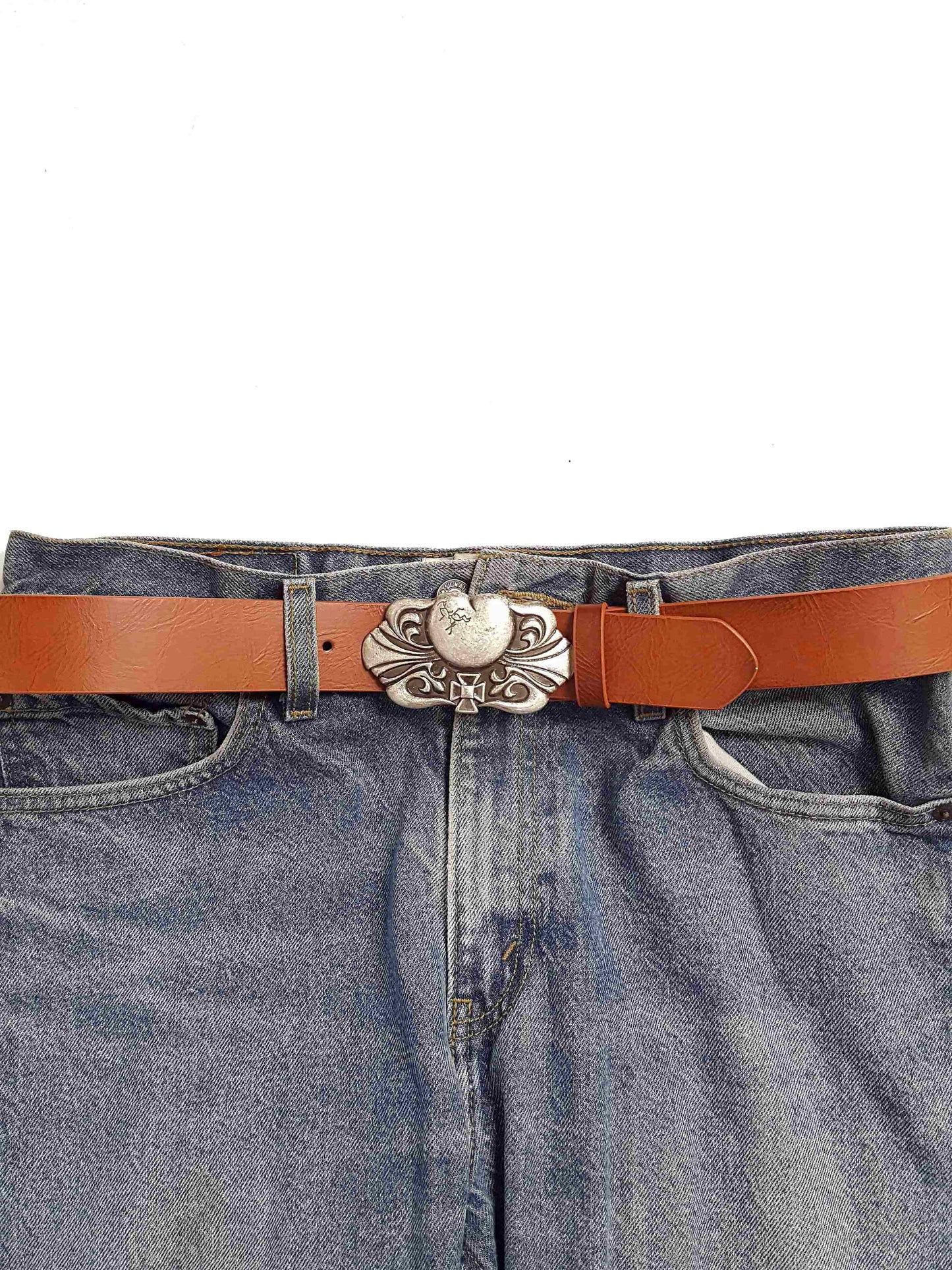 Belt Sale: Silver Heart Buckle Belt