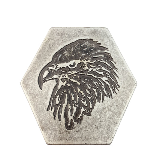 Buckle Sale: Silver Eagle Buckle in Hexagon Shape