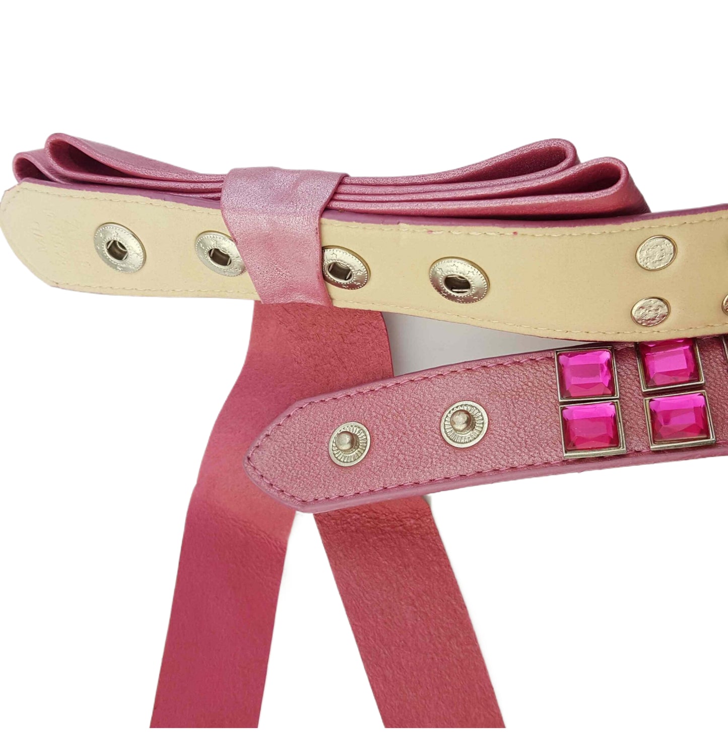 Belt Sale: Genuine Lambskin Crystal Bow Belt