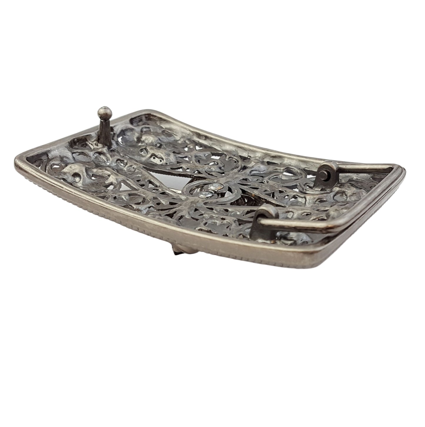 Buckle: Western Crystal flower belt buckle