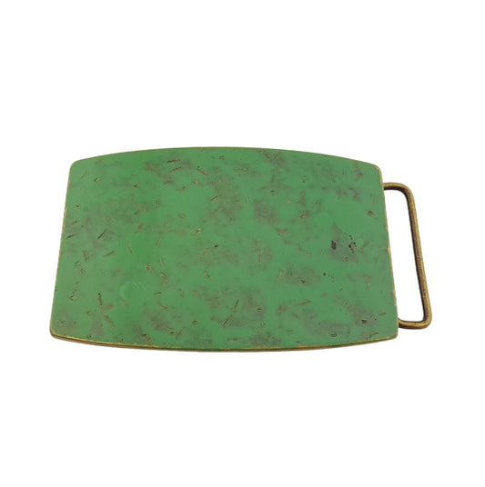 Buckle: Rectangular Plaque Buckle w. distressed effect