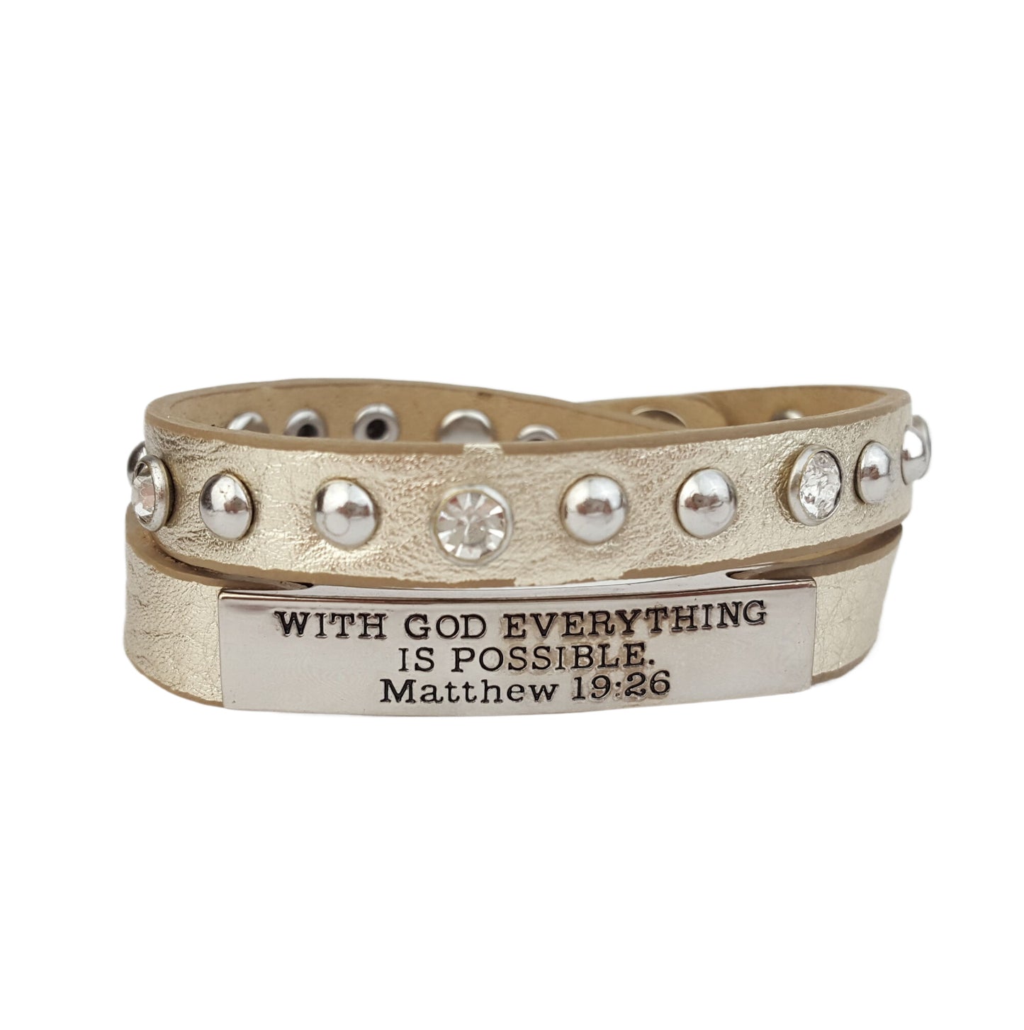 Bracelet: Double wrap Bracelet w. Bible Verses