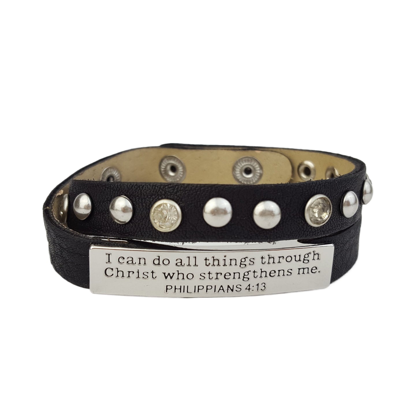Bracelet: Double wrap Bracelet w. Bible Verses