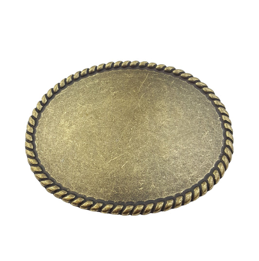 Buckle: Western Oval Rope edge Belt Buckle