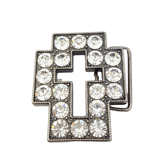 Buckle: Cross Shape Buckle with big crystals