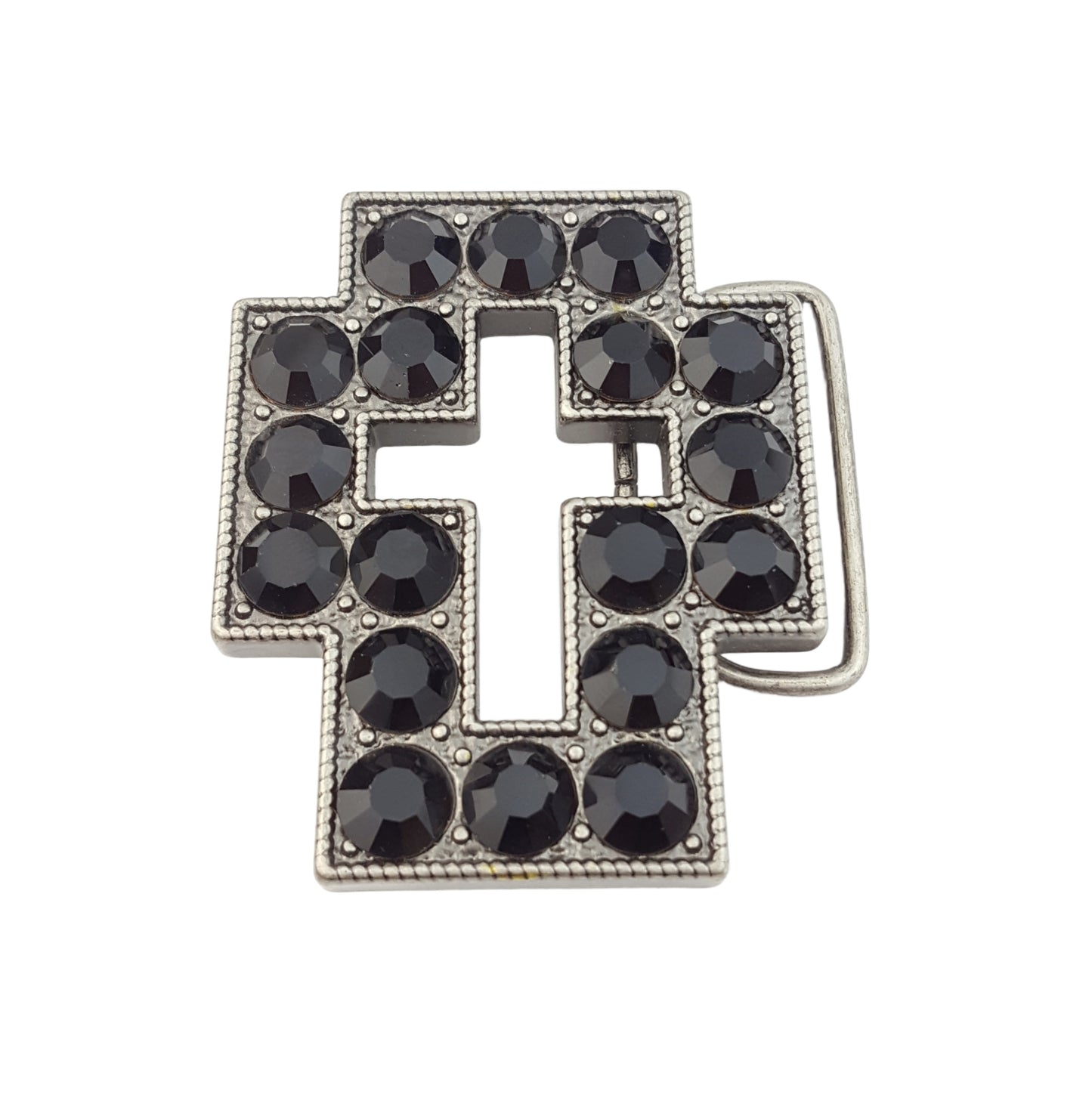 Buckle: Cross Shape Buckle with big crystals