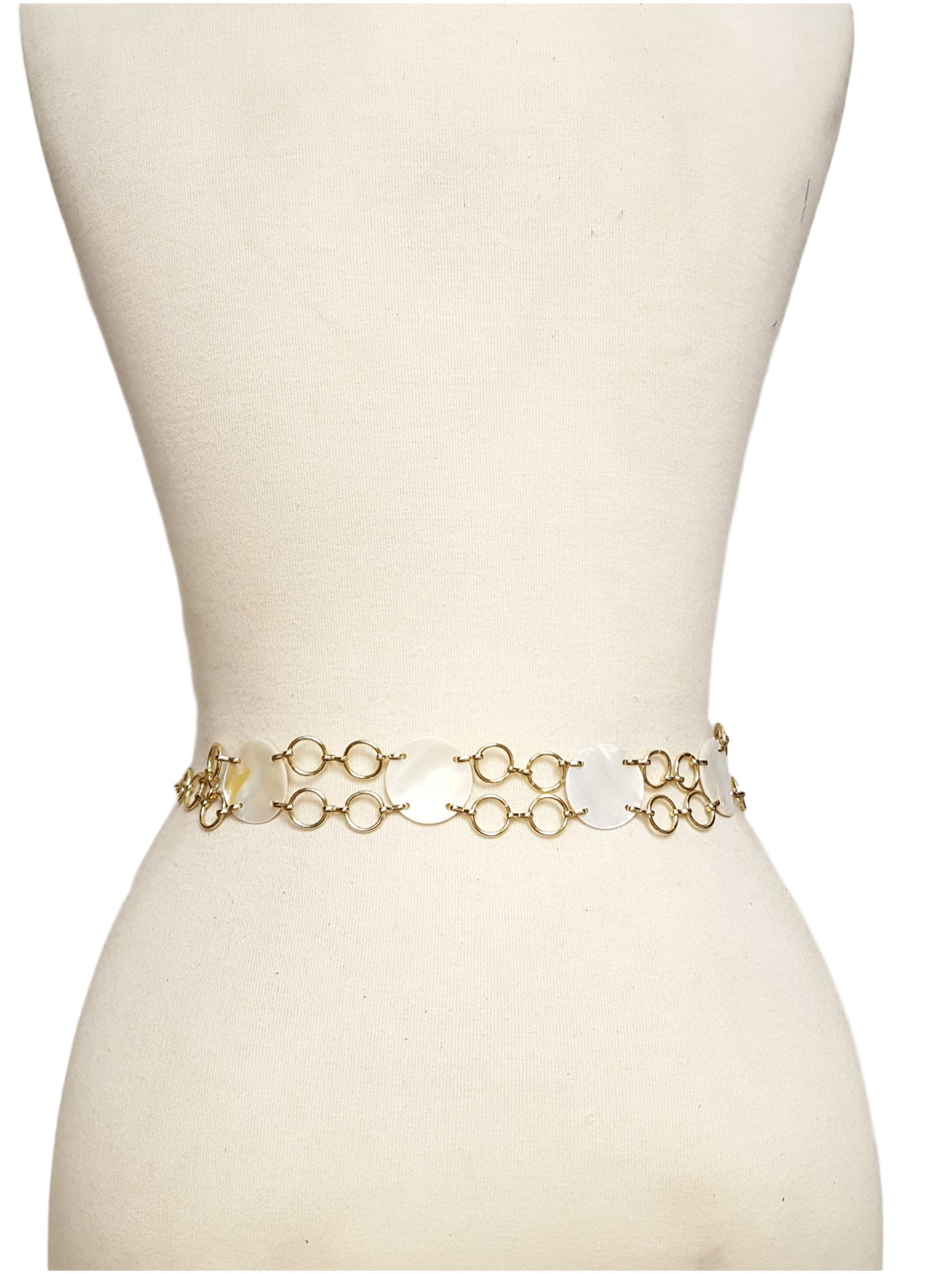 Belt: Sea Shells Gold Chain belt