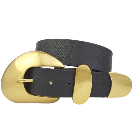Belt: Vintage Brass Statement Buckle set  belt