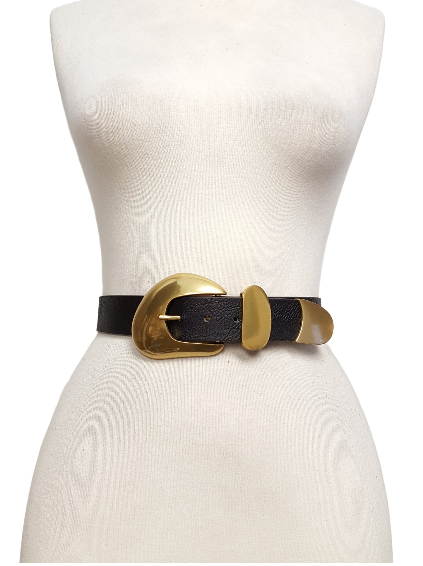 Belt: Vintage Brass Statement Buckle set  belt