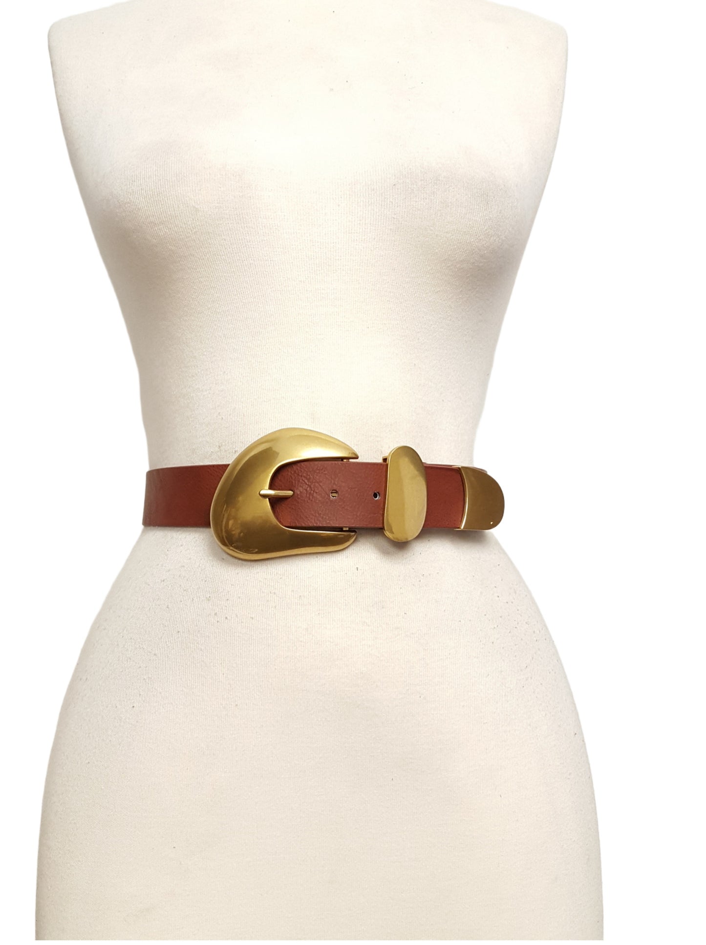 Belt: Vintage Brass Statement Buckle set  belt