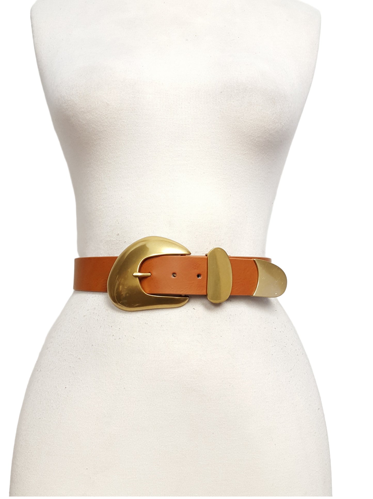 Belt: Vintage Brass Statement Buckle set  belt