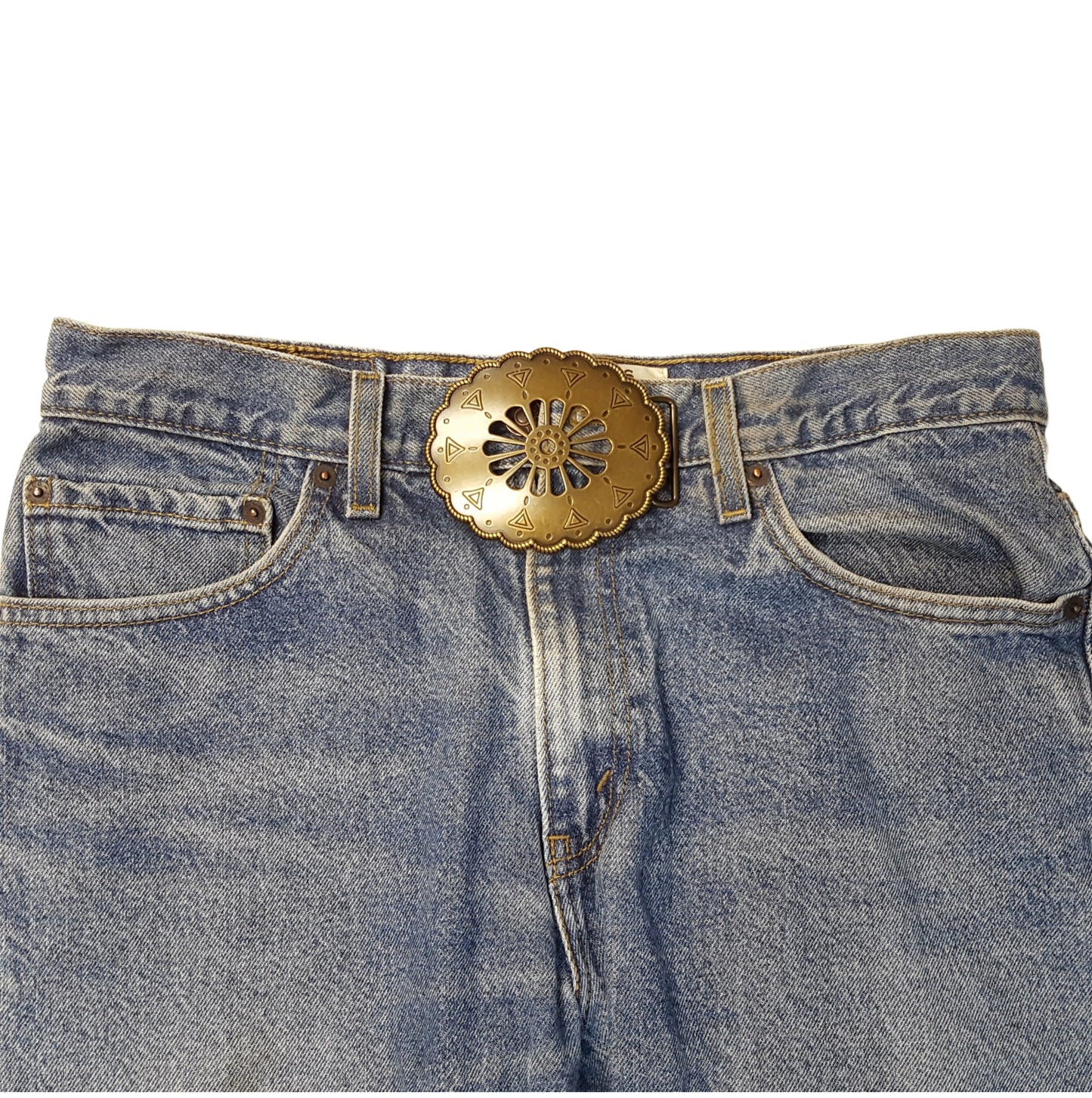 Buckle: Navajo-Inspired Vintage Brass Buckle