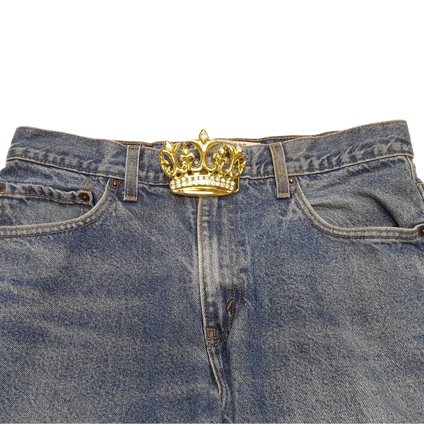 Buckle Sale: Gold Royal Crown Bling Buckle