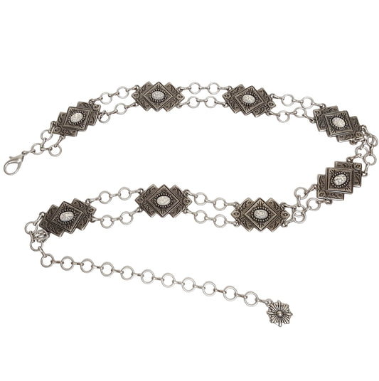 Belt: Navajo-Style Concho Chain Belt