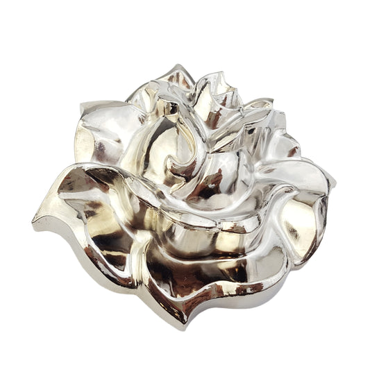 Buckle Sale: Big Rose Silver Chrome Belt Buckle