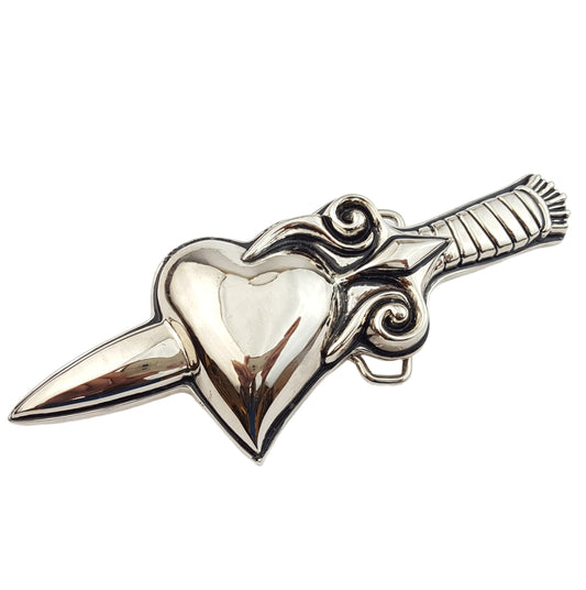 Buckle Sale: Chrome Silver Heart Buckle
