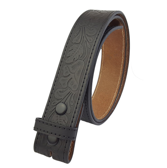 Snap-On Western Floral Tooled Belt