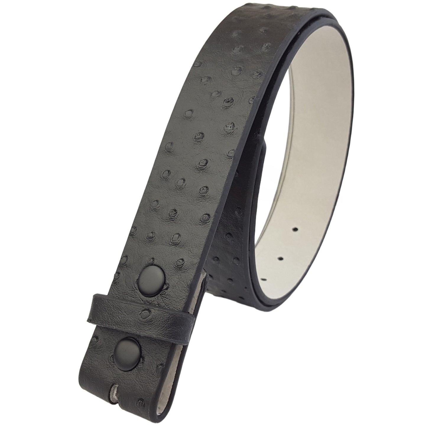 Snap-On Belt Strap in Ostrich Print