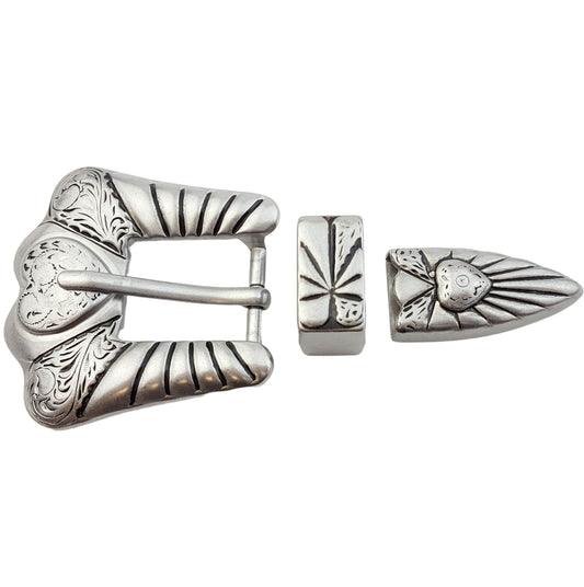 Buckle: Western Style Buckle set for skinny belt strap