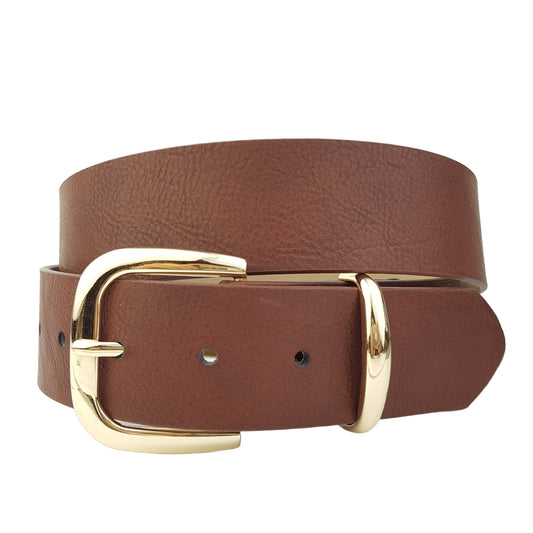 Belt: Trending Vegan Casual Gold Buckle Belt