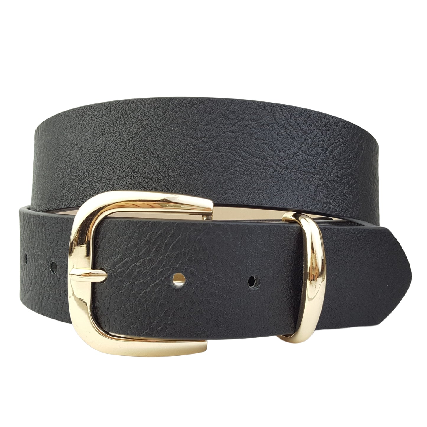 Belt: Trending Vegan Casual Gold Buckle Belt