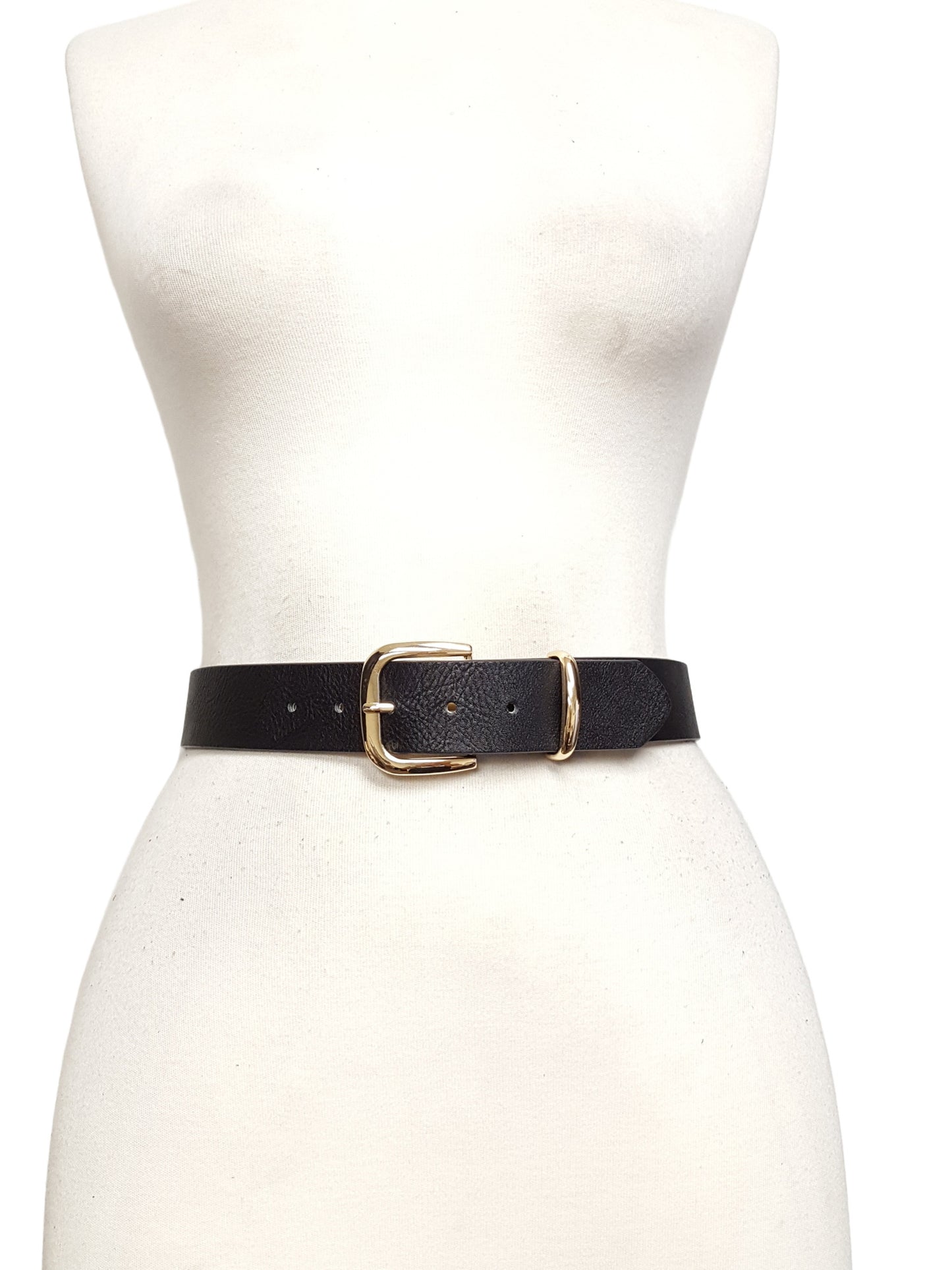 Belt: Trending Vegan Casual Gold Buckle Belt