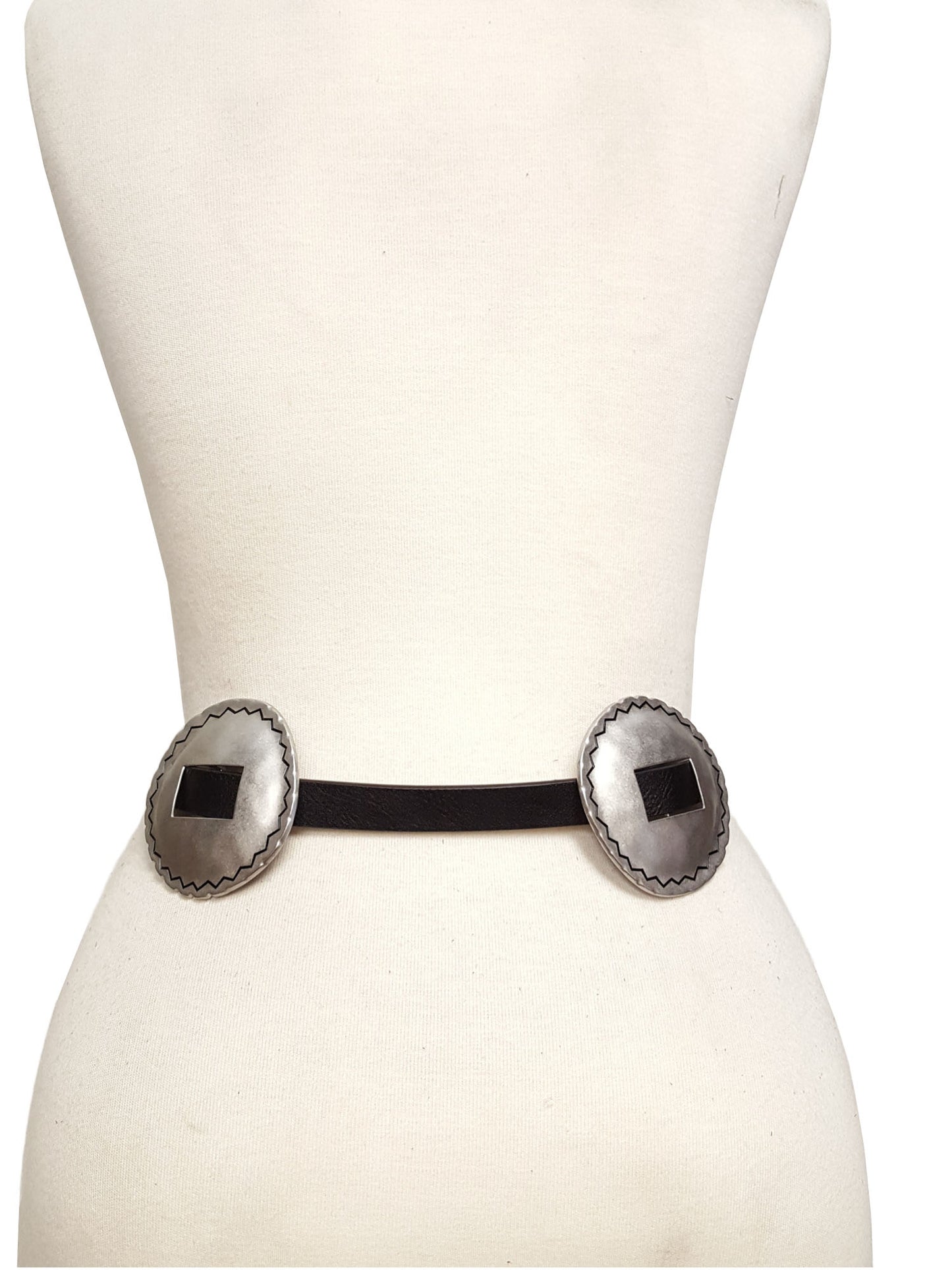 Belt: Western-Inspired Big Silver Coin Concho Belt