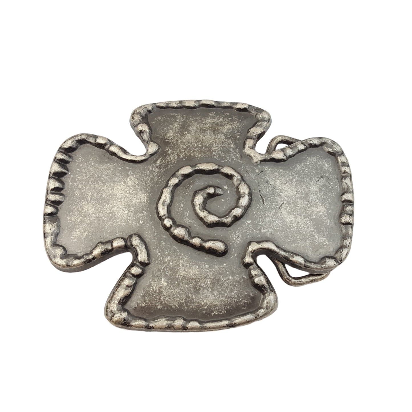Buckle: Celtic Spiral cross design belt buckle