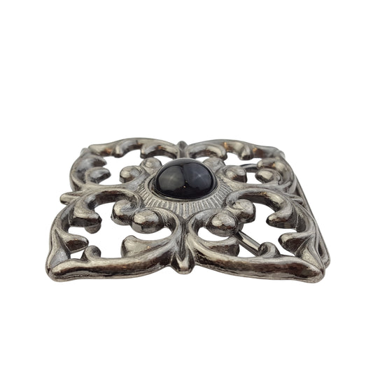 Buckle: Antique-Silver Scroll Women's Belt Buckle