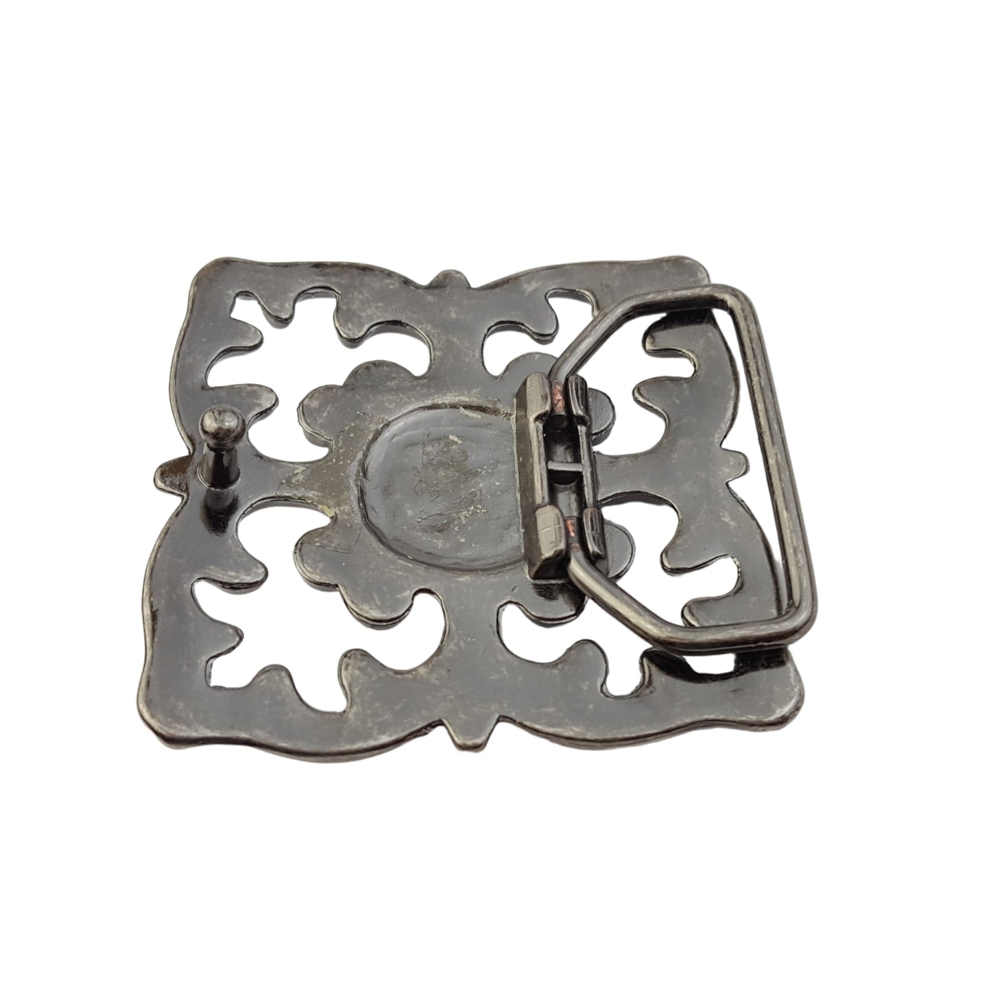 Buckle: Antique-Silver Scroll Women's Belt Buckle