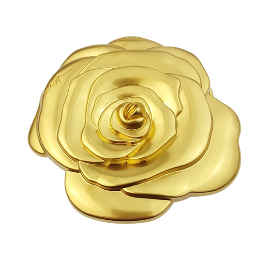 Buckle: Gold Rose statement belt buckle