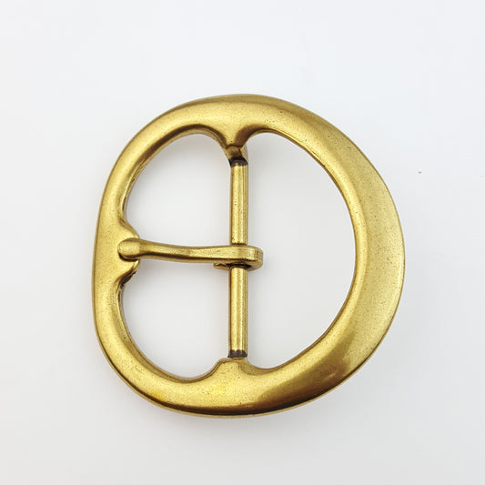 Buckle: Gold-Tone Round Casual Buckle