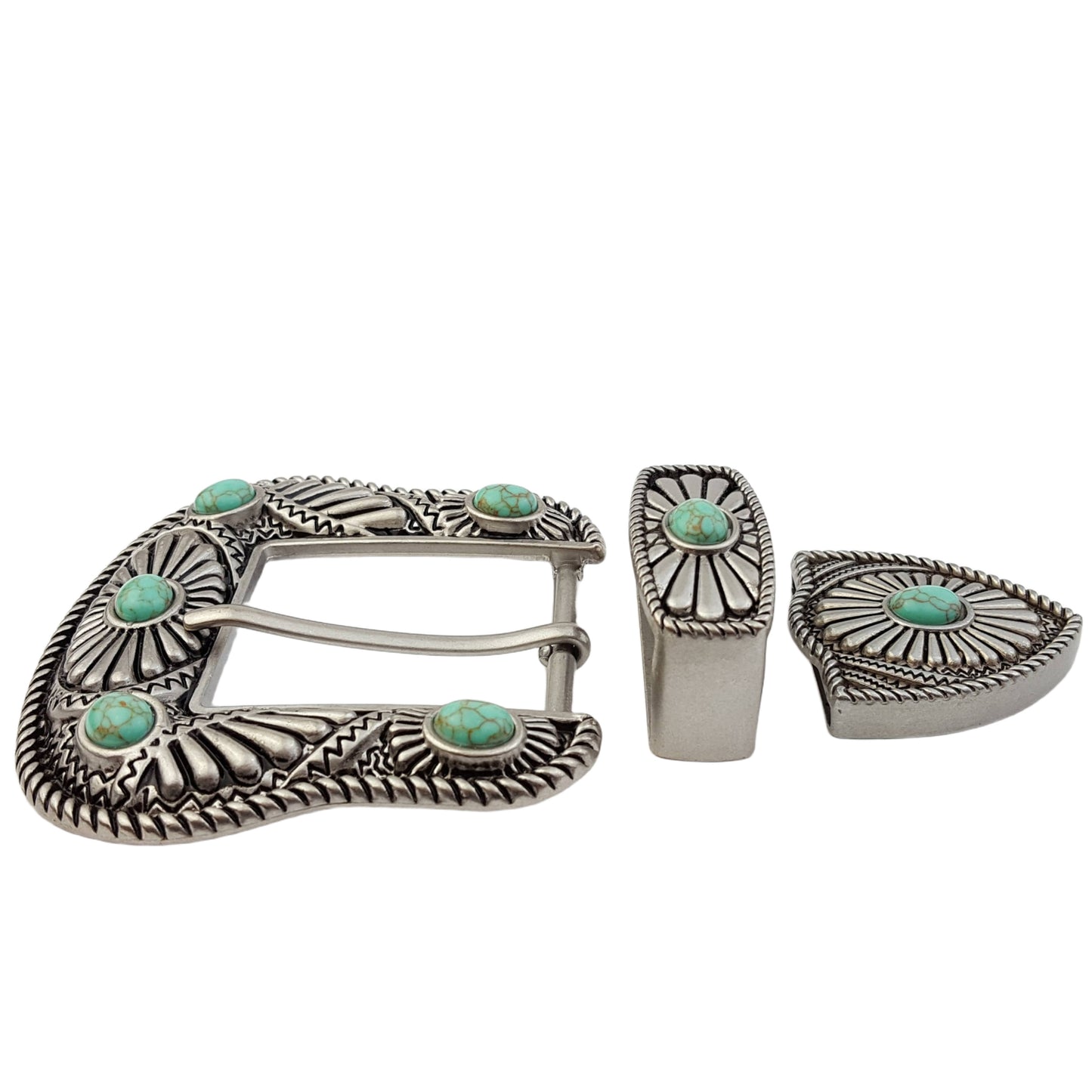 Buckle: Western  Buckle/Loop/Tip set