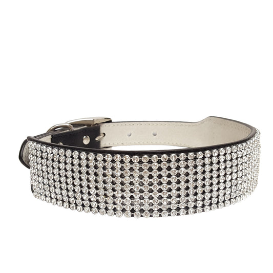 Collar: Dog Collar w. Clear Rhinestones