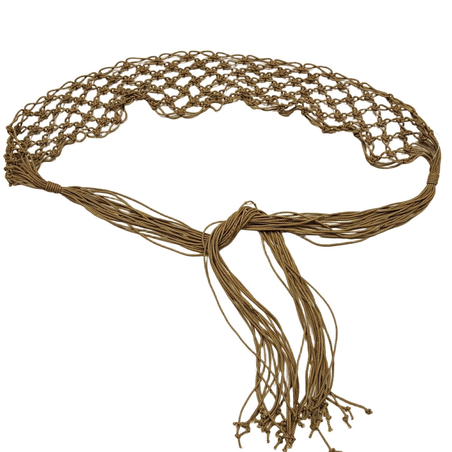 Belt: Cotton Macrame Woven Tie Belt