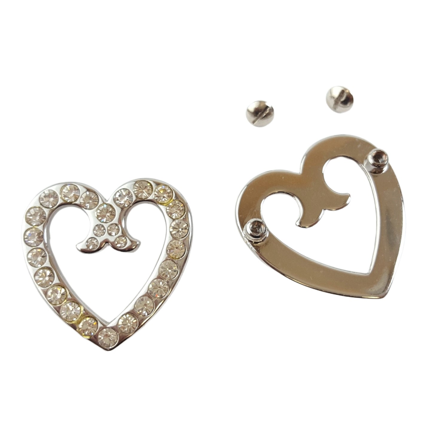 Western Crystal Heart concho(pack of 2)