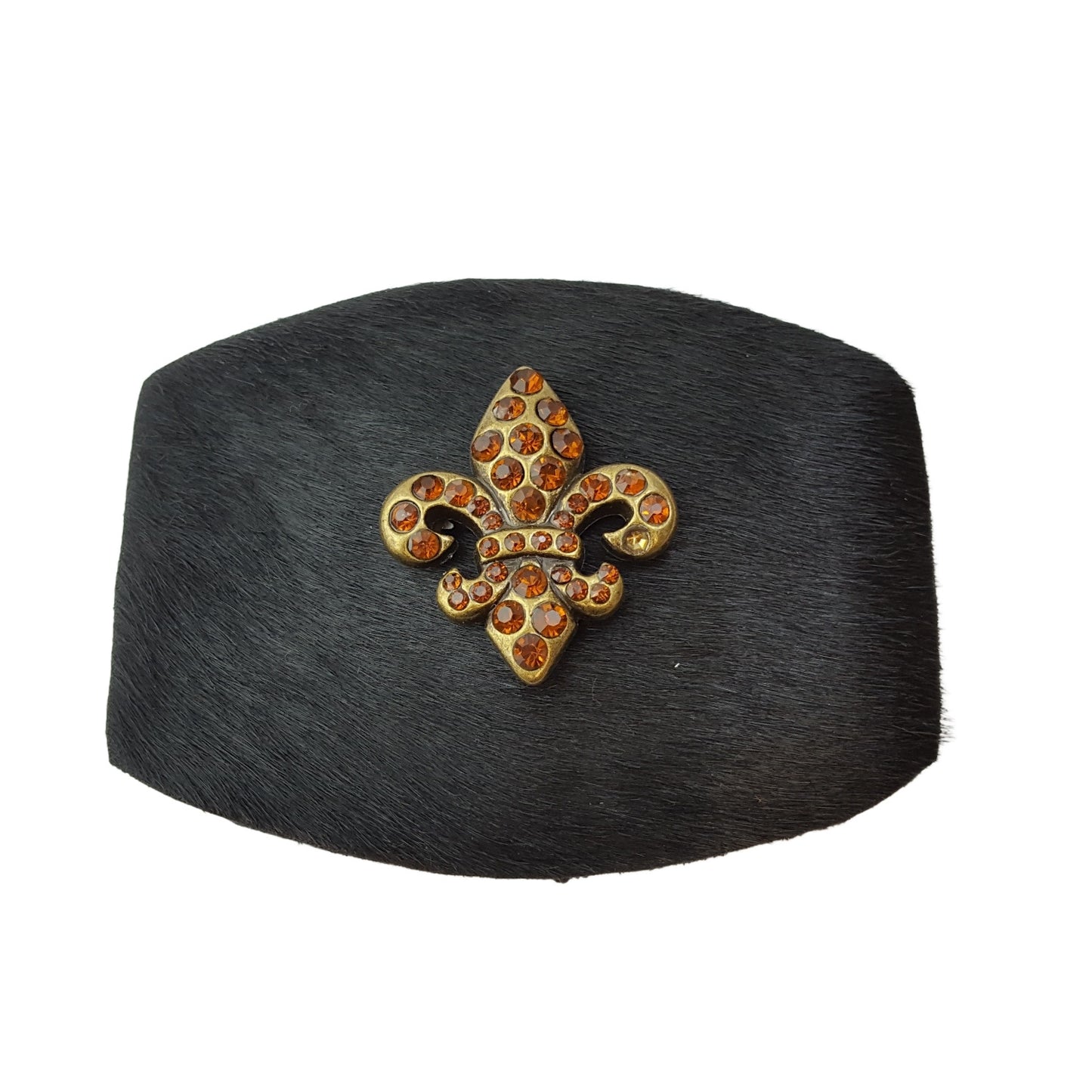 Buckle: Buckle: Cow Hair Covered Plaque Buckle