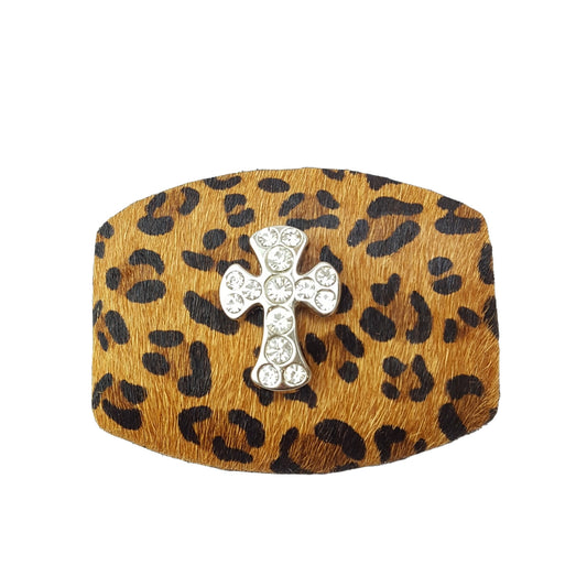 Buckle: Buckle: Cow Hair Covered Plaque Buckle