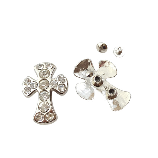 Western Crystal Cross concho(pack of 2)