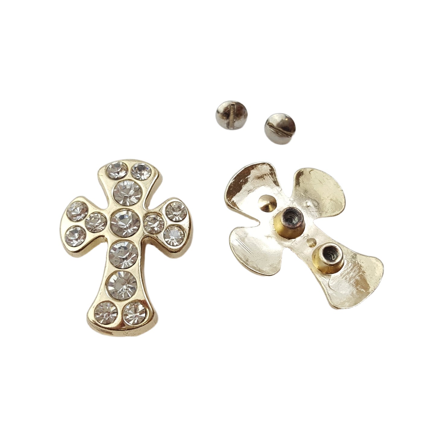 Western Crystal Cross concho(pack of 2)