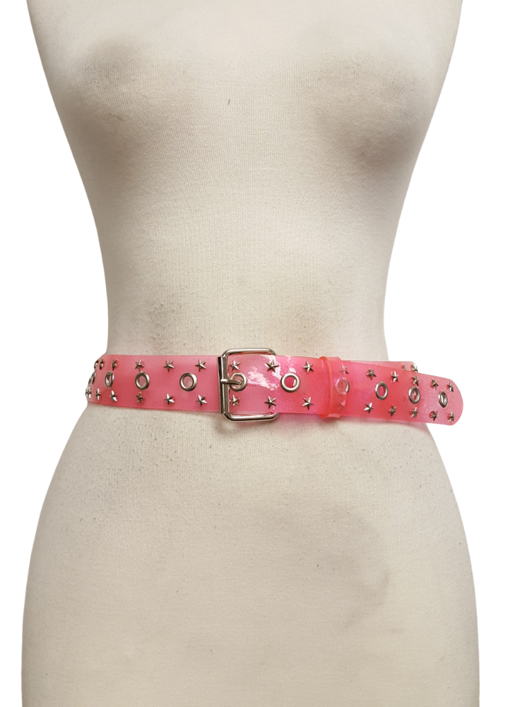 Belt: Transparent Studded with Star Belt